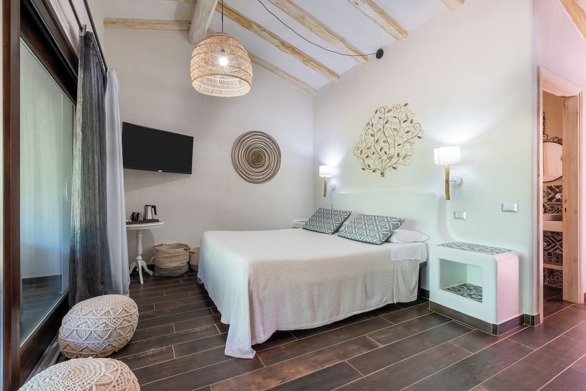 Guest room at Galanias Hotel